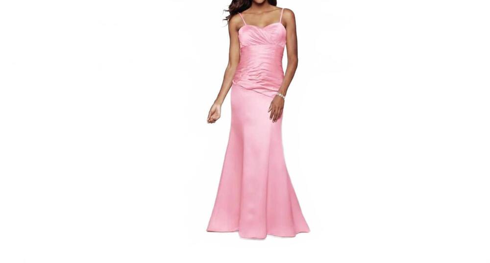 NEW LAST DRESS satin embrace ruched gown in pink